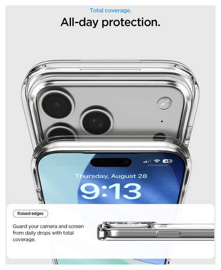 Spigen Ultra Hybrid S MagFit Apple iPhone 17 Pro Max Hoesje Transparant Wit afbeelding 5