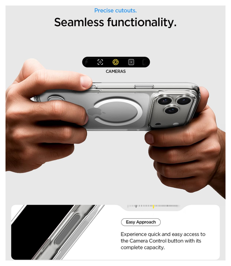 Spigen Ultra Hybrid S MagFit Apple iPhone 17 Pro Max Hoesje Transparant Wit afbeelding 6