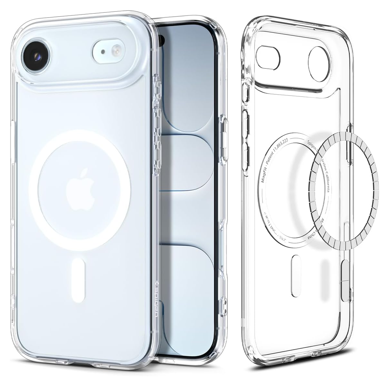 Spigen Ultra Hybrid MagFit iPhone Air Hoesje MagSafe Transparant Wit afbeelding 1