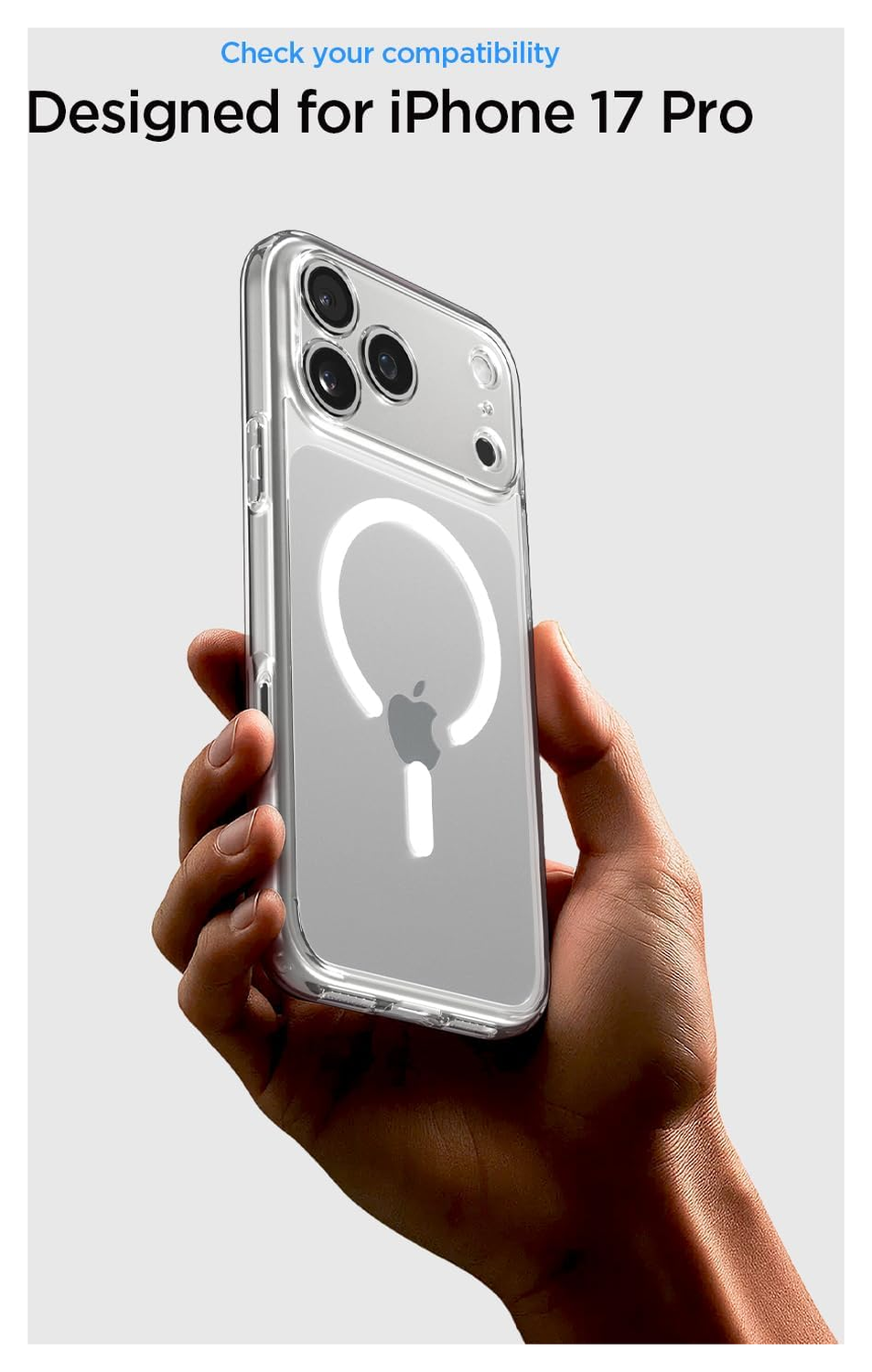 Spigen Ultra Hybrid MagFit iPhone 17 Pro Hoesje MagSafe Transparant Wit afbeelding 2