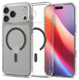 Spigen Ultra Hybrid MagFit iPhone 17 Pro Max Hoesje MagSafe Transparant Graphite afbeelding