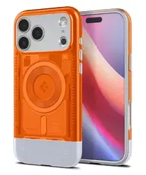 Spigen Classic C1 MagFit Apple iPhone 17 Pro Max Hoesje MagSafe Oranje afbeelding