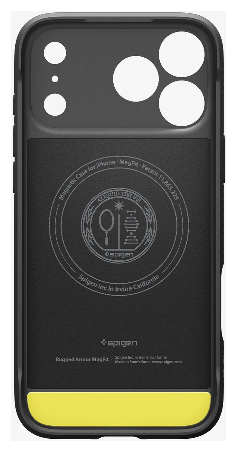 Spigen Rugged Armor MagFit Apple iPhone 17 Pro Hoesje MagSafe Matte Zwart afbeelding 10