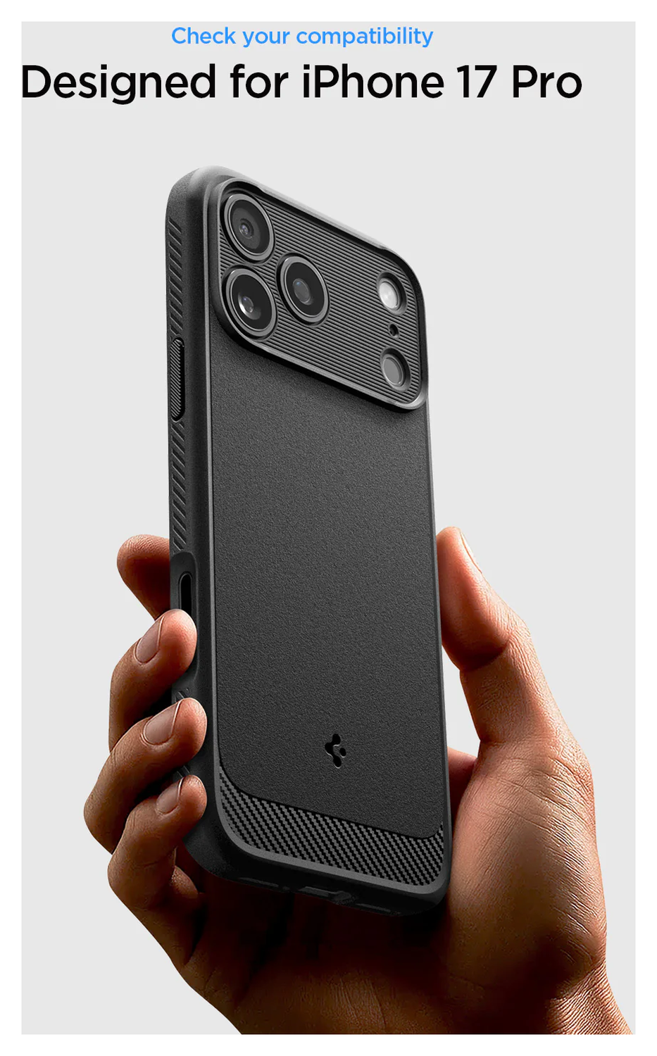 Spigen Rugged Armor MagFit Apple iPhone 17 Pro Hoesje MagSafe Matte Zwart afbeelding 8