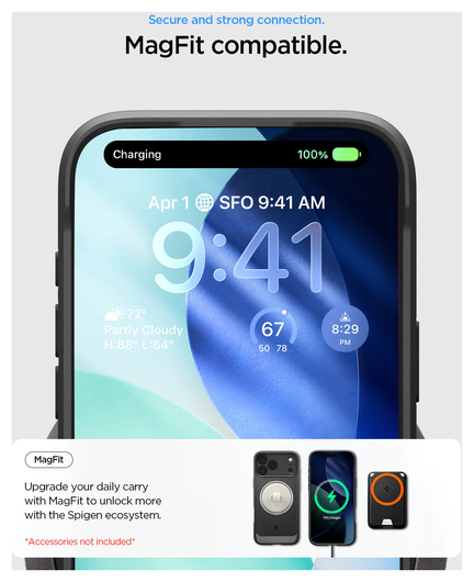 Spigen Rugged Armor MagFit Apple iPhone 17 Pro Hoesje MagSafe Matte Zwart afbeelding 3
