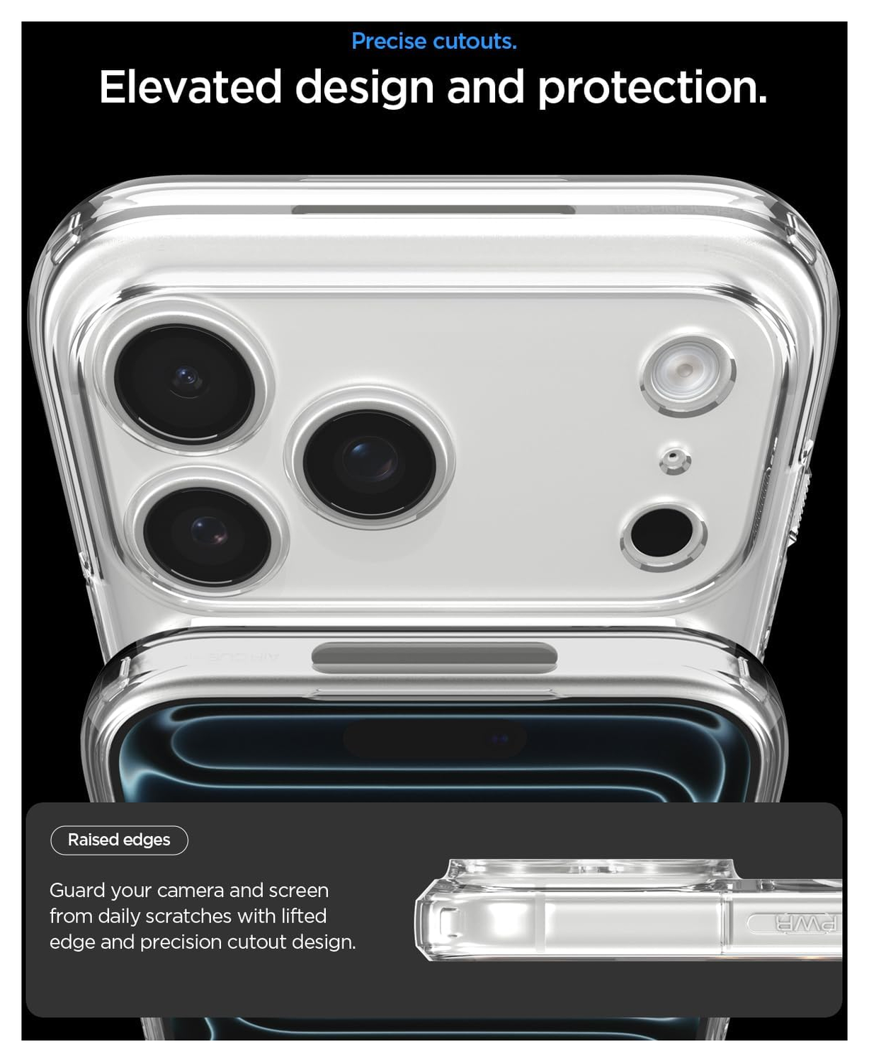 Spigen Ultra Hybrid T iPhone 17 Pro Hoesje MagSafe Back Cover Transparant Wit afbeelding 5