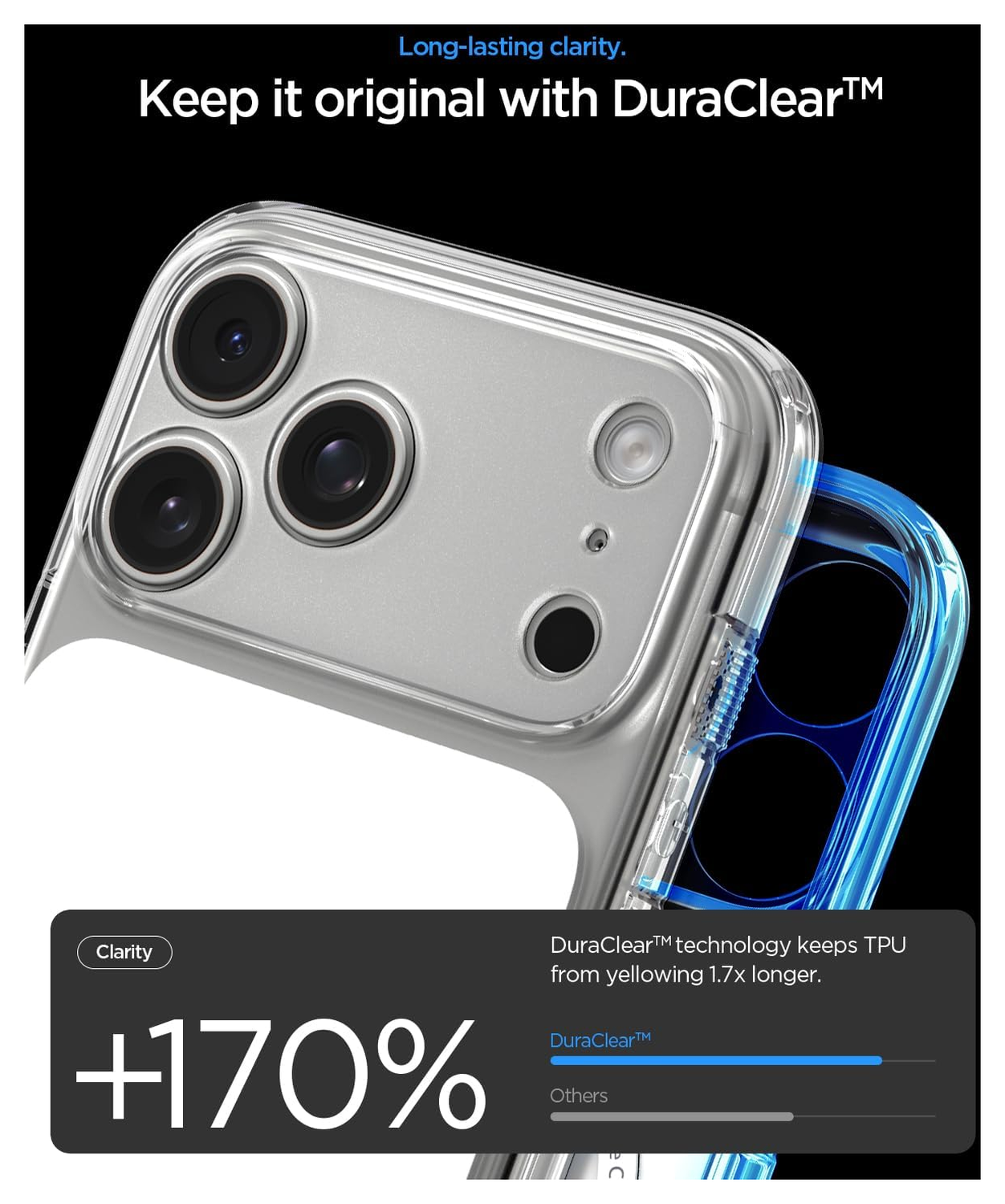 Spigen Ultra Hybrid T iPhone 17 Pro Hoesje MagSafe Back Cover Transparant Wit afbeelding 6