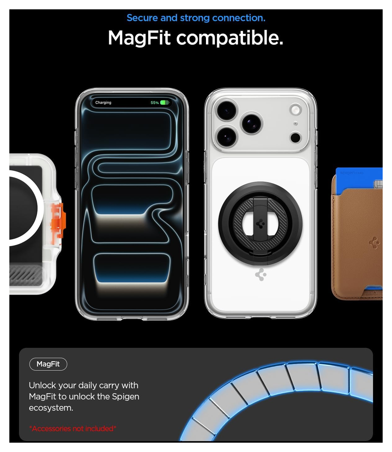 Spigen Ultra Hybrid T iPhone 17 Pro Hoesje MagSafe Back Cover Transparant Wit afbeelding 8