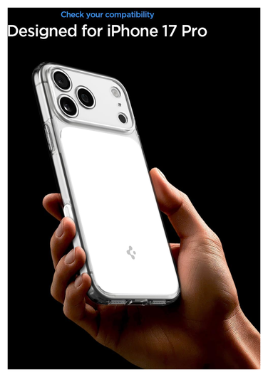 Spigen Ultra Hybrid T iPhone 17 Pro Hoesje MagSafe Back Cover Transparant Wit afbeelding 2