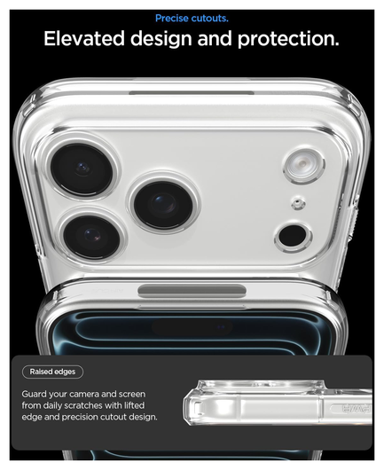 Spigen Ultra Hybrid T iPhone 17 Pro Hoesje MagSafe Back Cover Transparant Wit afbeelding 5