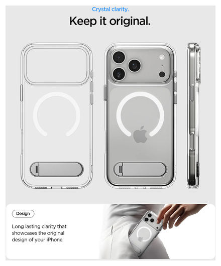 Spigen Ultra Hybrid S MagFit Apple iPhone 17 Pro Hoesje Transparant Wit afbeelding 8