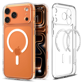Spigen Ultra Hybrid MagFit iPhone 17 Pro Max Hoesje MagSafe Transparant Wit afbeelding