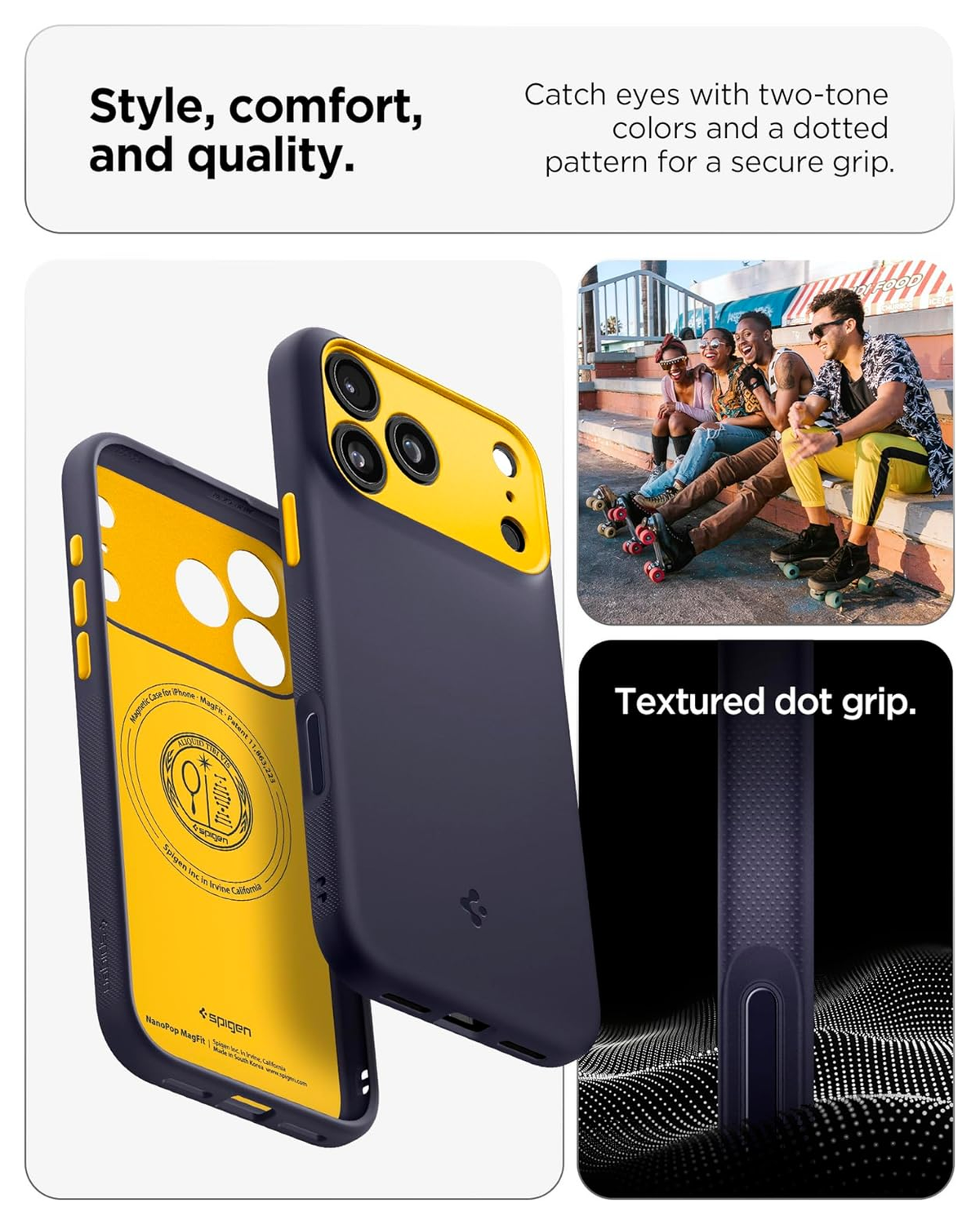 Spigen Nano Pop MagFit Apple iPhone 17 Pro Hoesje Back Cover Blauw afbeelding 4