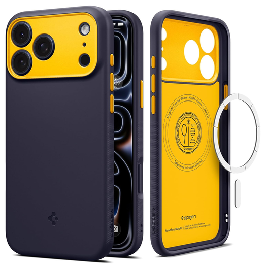Spigen Nano Pop MagFit Apple iPhone 17 Pro Hoesje Back Cover Blauw afbeelding 1