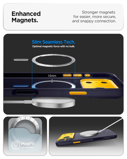 Spigen Nano Pop MagFit Apple iPhone 17 Pro Hoesje Back Cover Blauw afbeelding 6