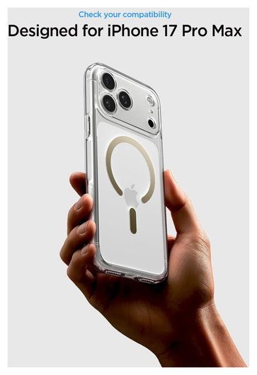 Spigen Ultra Hybrid MagFit iPhone 17 Pro Max Hoesje MagSafe Transparant Goud afbeelding 2