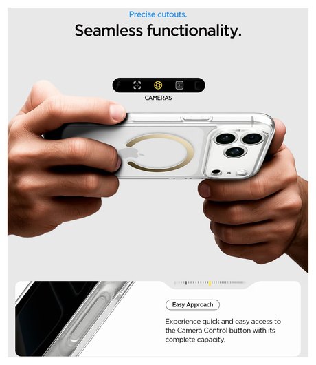 Spigen Ultra Hybrid MagFit iPhone 17 Pro Max Hoesje MagSafe Transparant Goud afbeelding 4