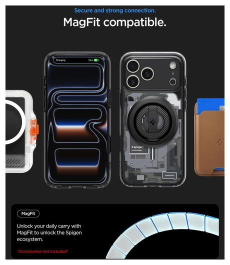 Spigen Ultra Hybrid MagFit iPhone 17 Pro Hoesje MagSafe Zero One Zwart afbeelding 4