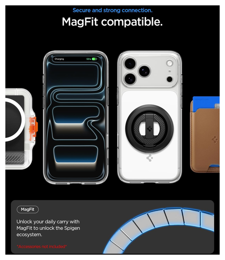 Spigen Ultra Hybrid T iPhone 17 Pro Max Hoesje MagSafe Transparant Wit afbeelding 7