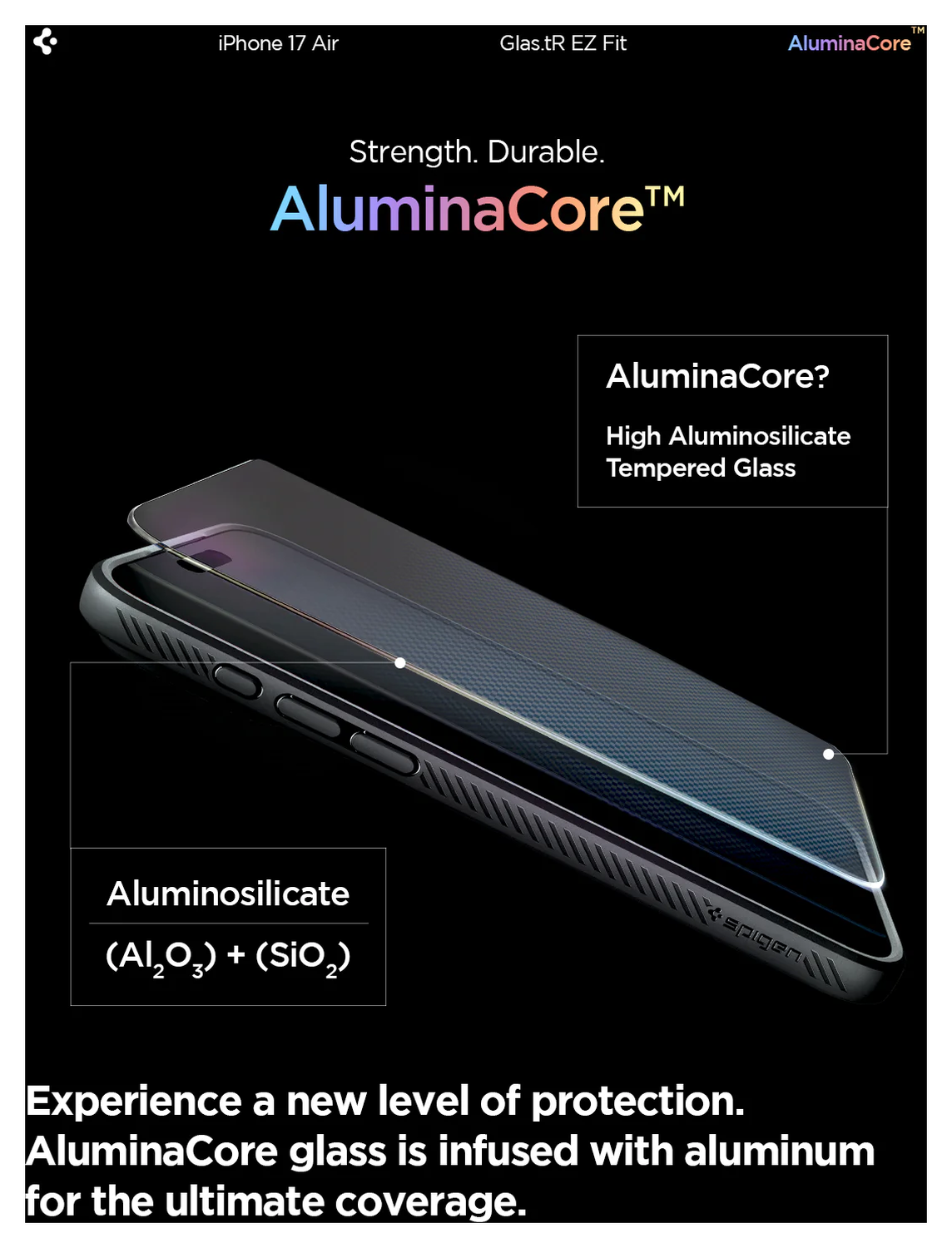 Spigen EZ Fit GLAS.tR Apple iPhone Air Screen Protector 2-Pack afbeelding 7