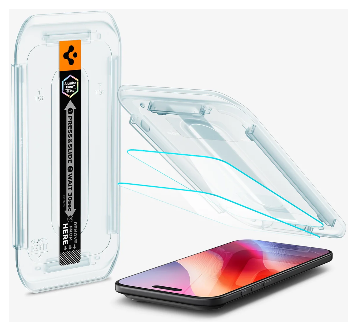 Spigen EZ Fit GLAS.tR Apple iPhone Air Screen Protector 2-Pack afbeelding 9