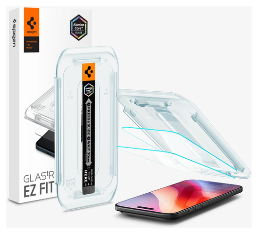 Spigen EZ Fit GLAS.tR Apple iPhone Air Screen Protector 2-Pack afbeelding 1