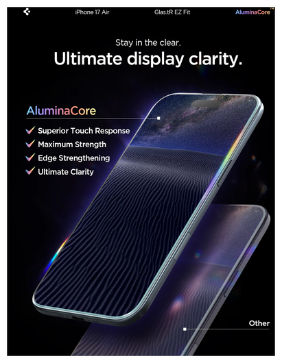 Spigen EZ Fit GLAS.tR Apple iPhone Air Screen Protector 2-Pack afbeelding 5