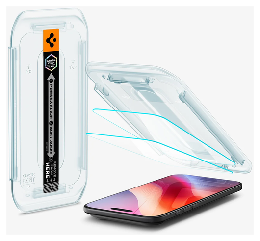 Spigen EZ Fit GLAS.tR Apple iPhone Air Screen Protector 2-Pack afbeelding 9