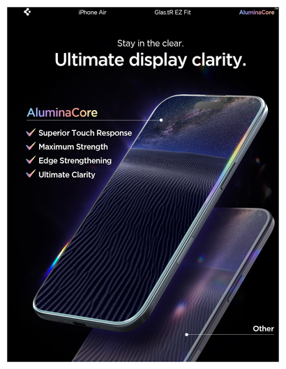 Spigen Glas.tR EZ Fit Apple iPhone Air Screen Protector 2-Pack afbeelding 6