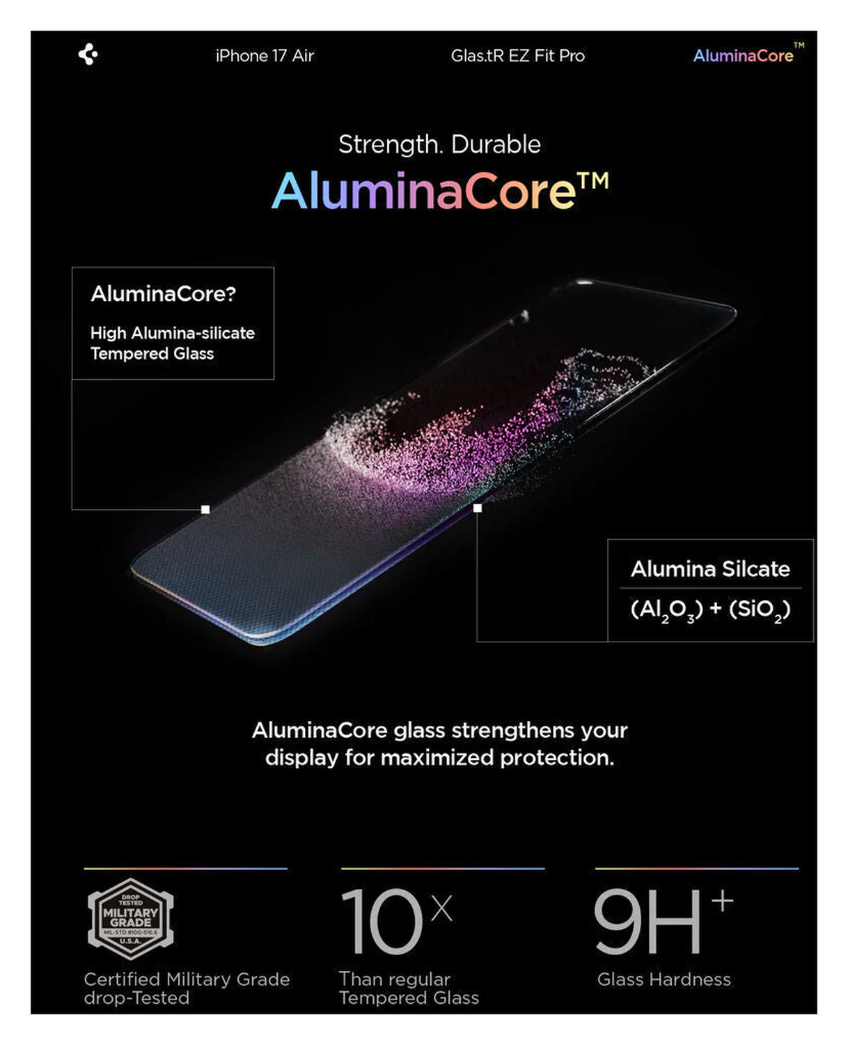 Spigen Glas.tR EZ Fit Apple iPhone Air Screen Protector 1-Pack afbeelding 5