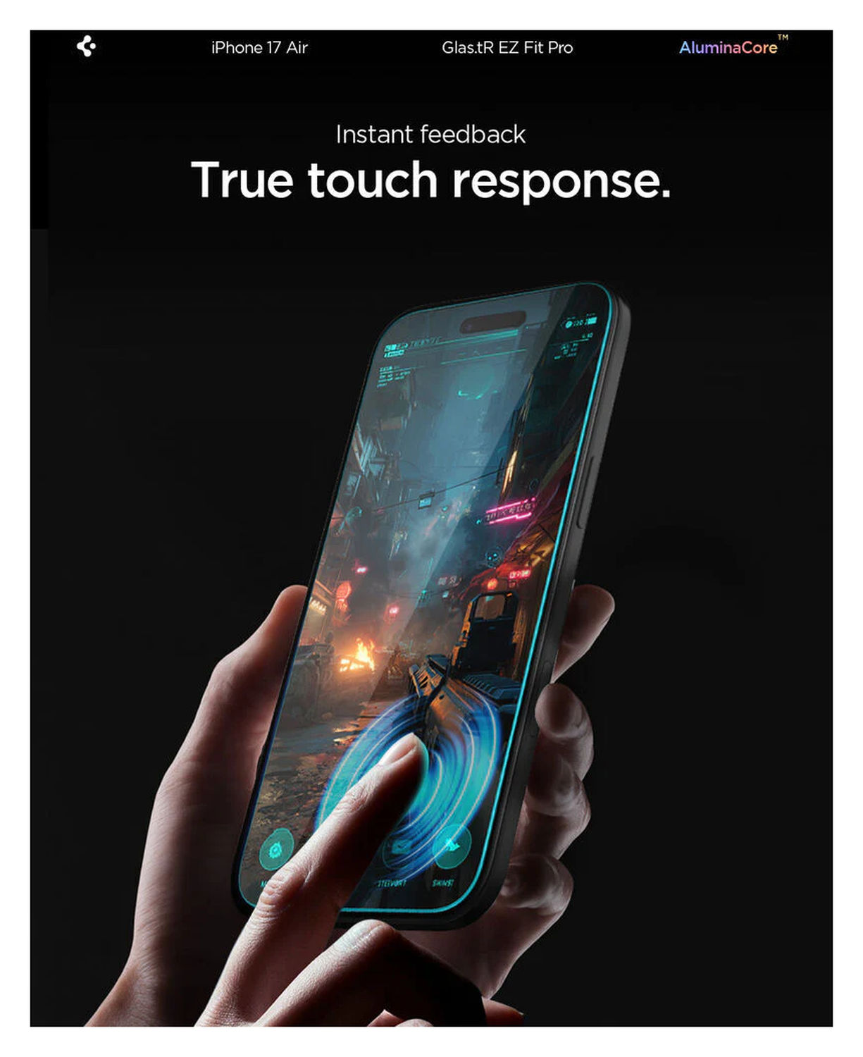 Spigen Glas.tR EZ Fit Apple iPhone Air Screen Protector 1-Pack afbeelding 6