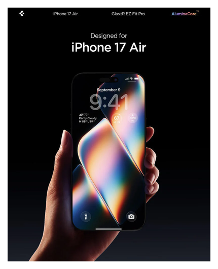 Spigen Glas.tR EZ Fit Apple iPhone Air Screen Protector 1-Pack afbeelding 2