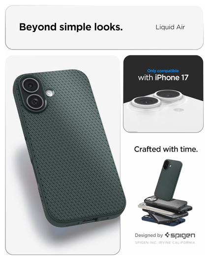 Spigen Liquid Air Apple iPhone 17 Hoesje Back Cover Groen afbeelding 2