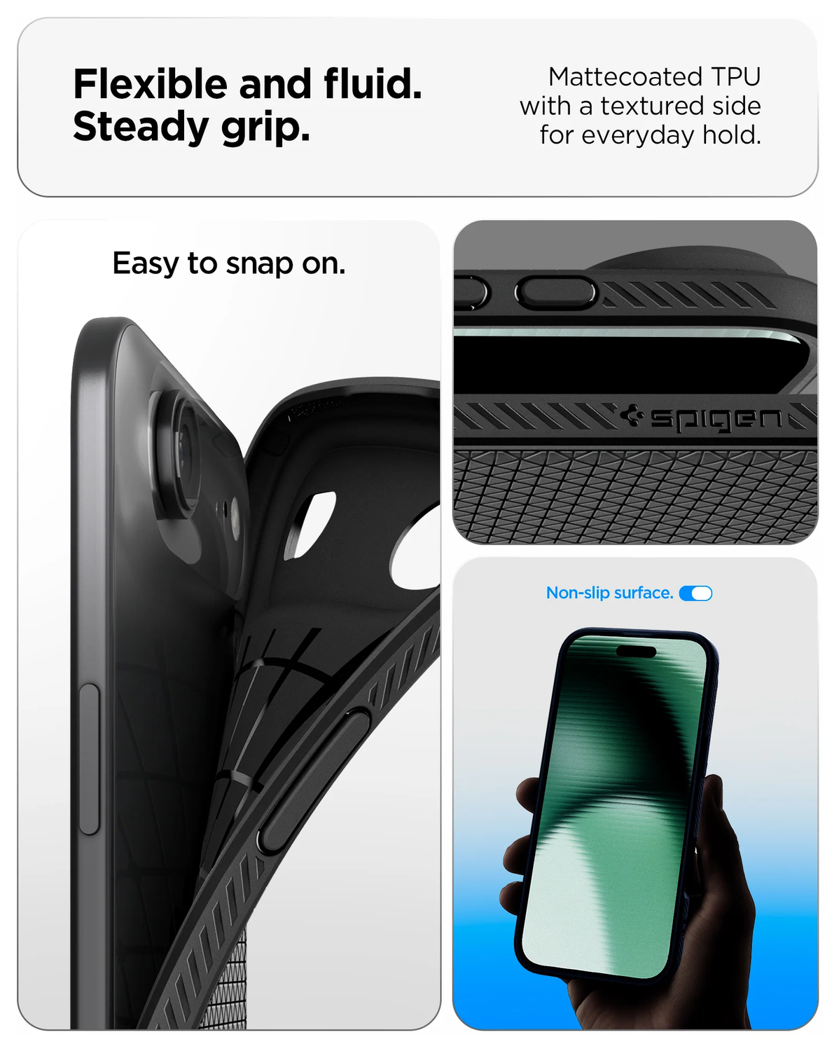 Spigen Liquid Air Apple iPhone Air Hoesje Back Cover Matte Zwart afbeelding 3