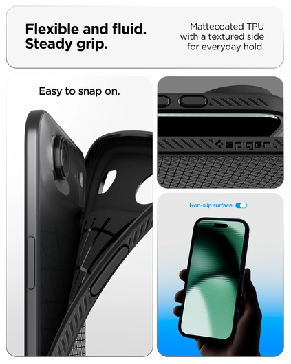 Spigen Liquid Air Apple iPhone Air Hoesje Back Cover Matte Zwart afbeelding 3