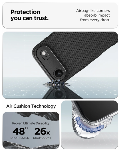 Spigen Liquid Air Apple iPhone Air Hoesje Back Cover Matte Zwart afbeelding 4
