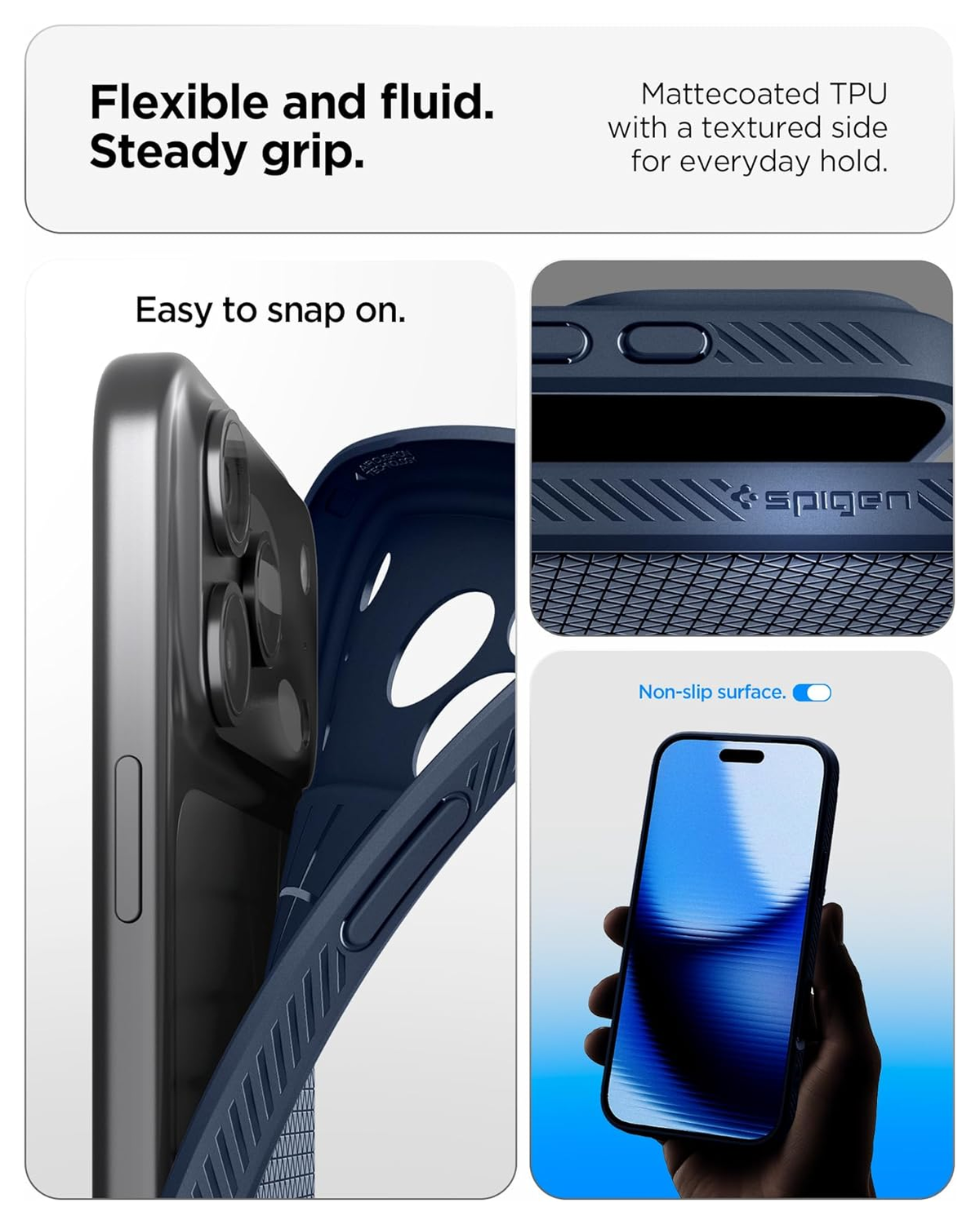Spigen Liquid Air Apple iPhone 17 Pro Hoesje Back Cover Blauw afbeelding 4