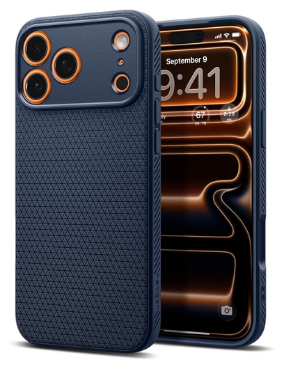 Spigen Liquid Air Apple iPhone 17 Pro Hoesje Back Cover Blauw afbeelding 1