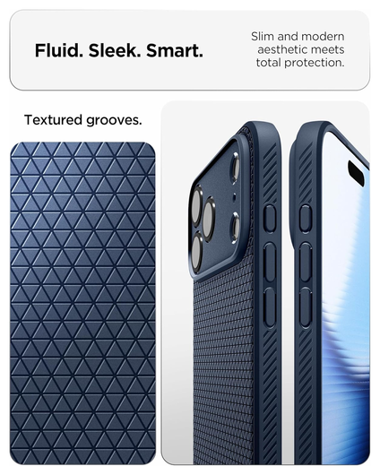Spigen Liquid Air Apple iPhone 17 Pro Hoesje Back Cover Blauw afbeelding 5