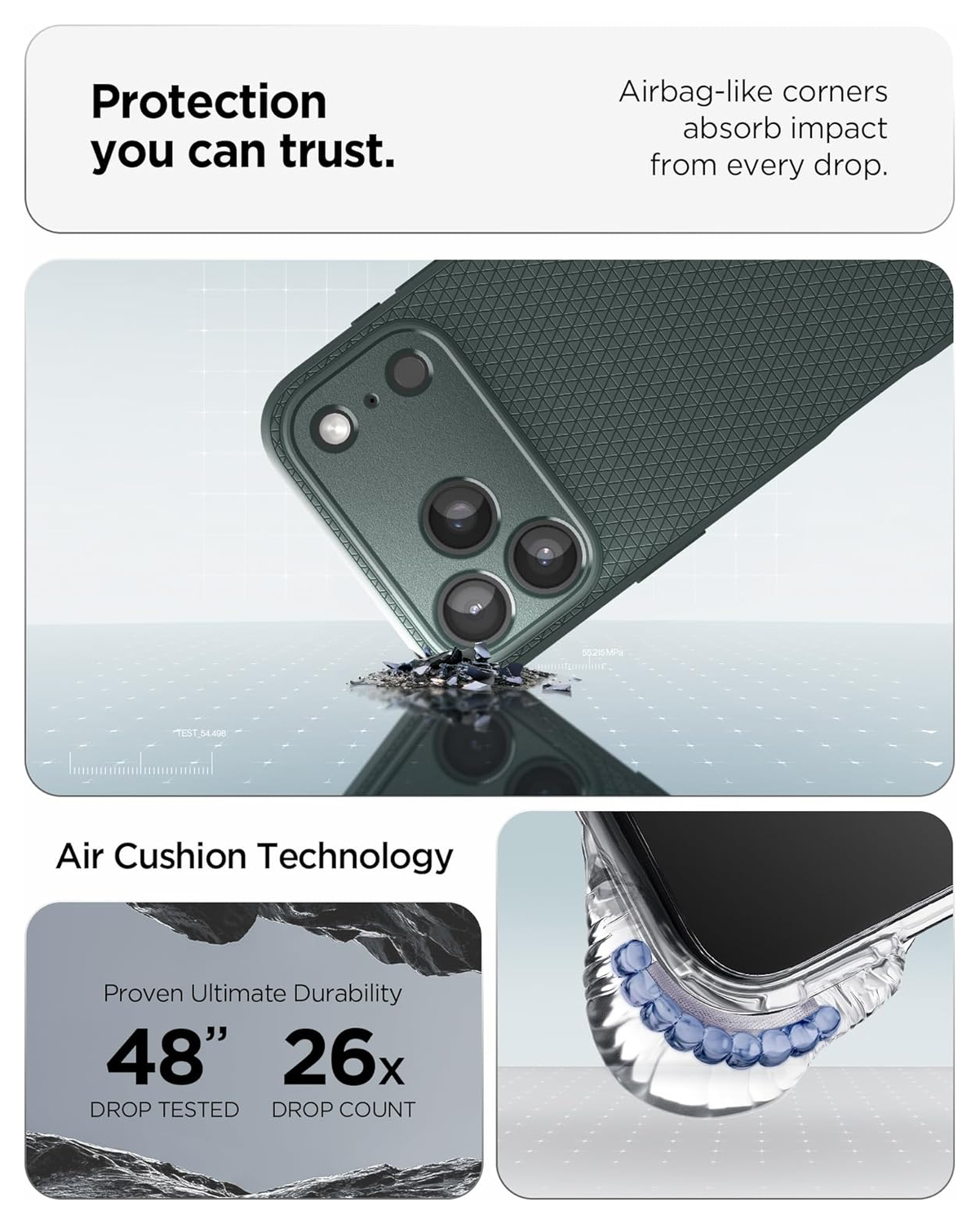 Spigen Liquid Air Apple iPhone 17 Pro Hoesje Back Cover Groen afbeelding 3