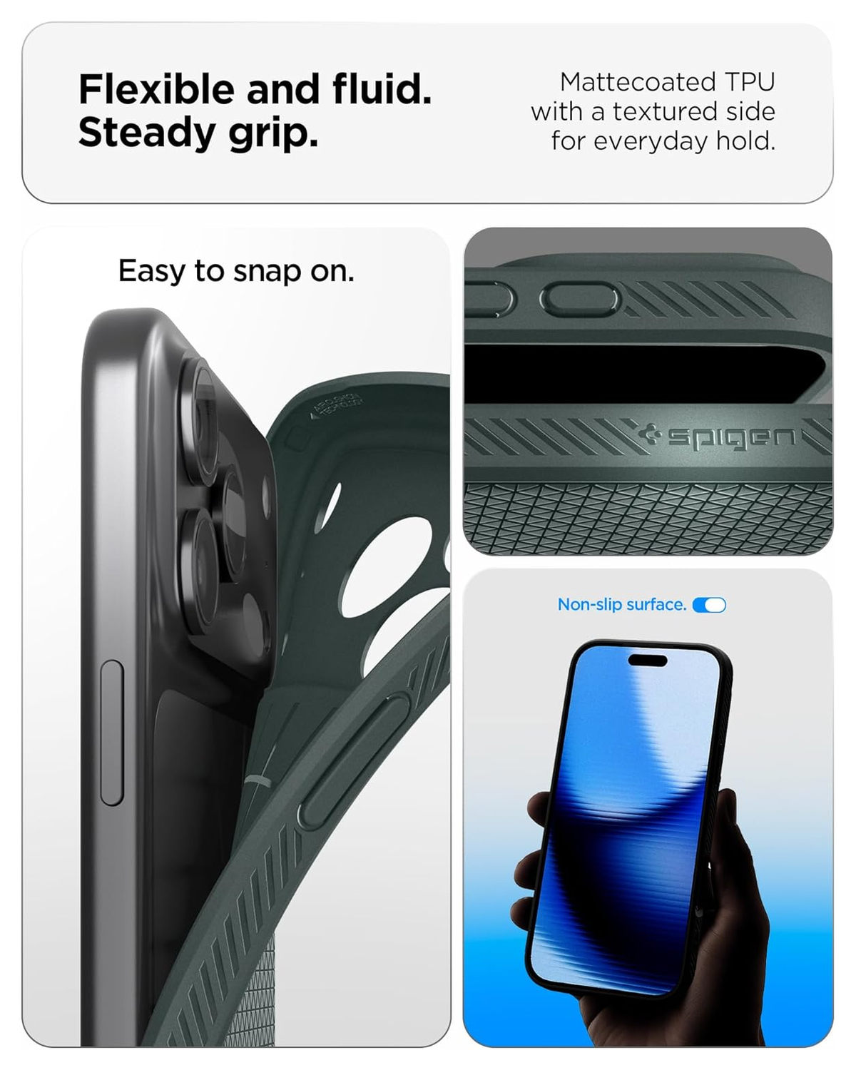 Spigen Liquid Air Apple iPhone 17 Pro Hoesje Back Cover Groen afbeelding 4