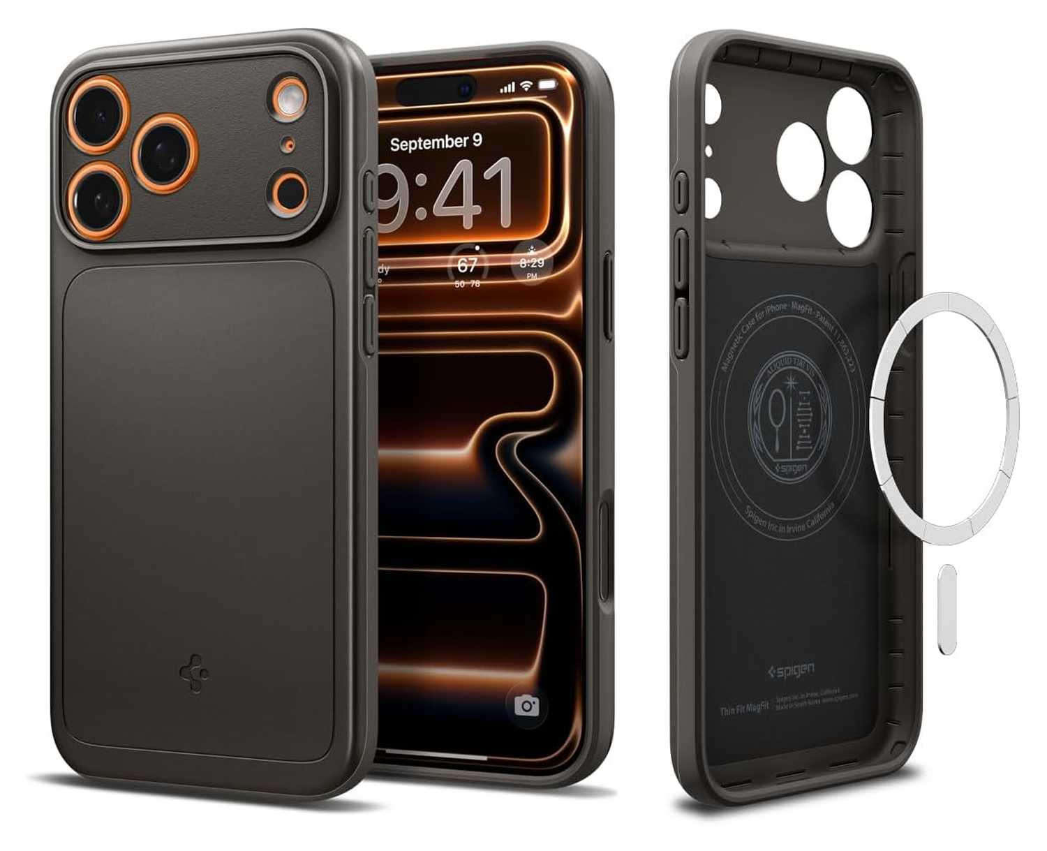 Spigen Thin Fit MagFit iPhone 17 Pro Hoesje MagSafe Back Cover Gunmetal afbeelding 1