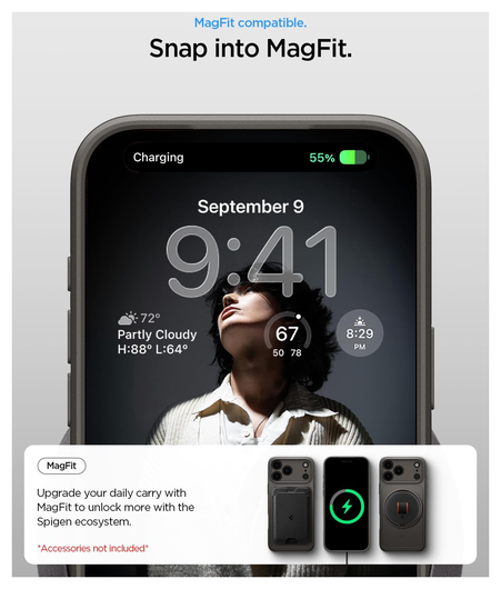 Spigen Thin Fit MagFit iPhone 17 Pro Hoesje MagSafe Back Cover Gunmetal afbeelding 5