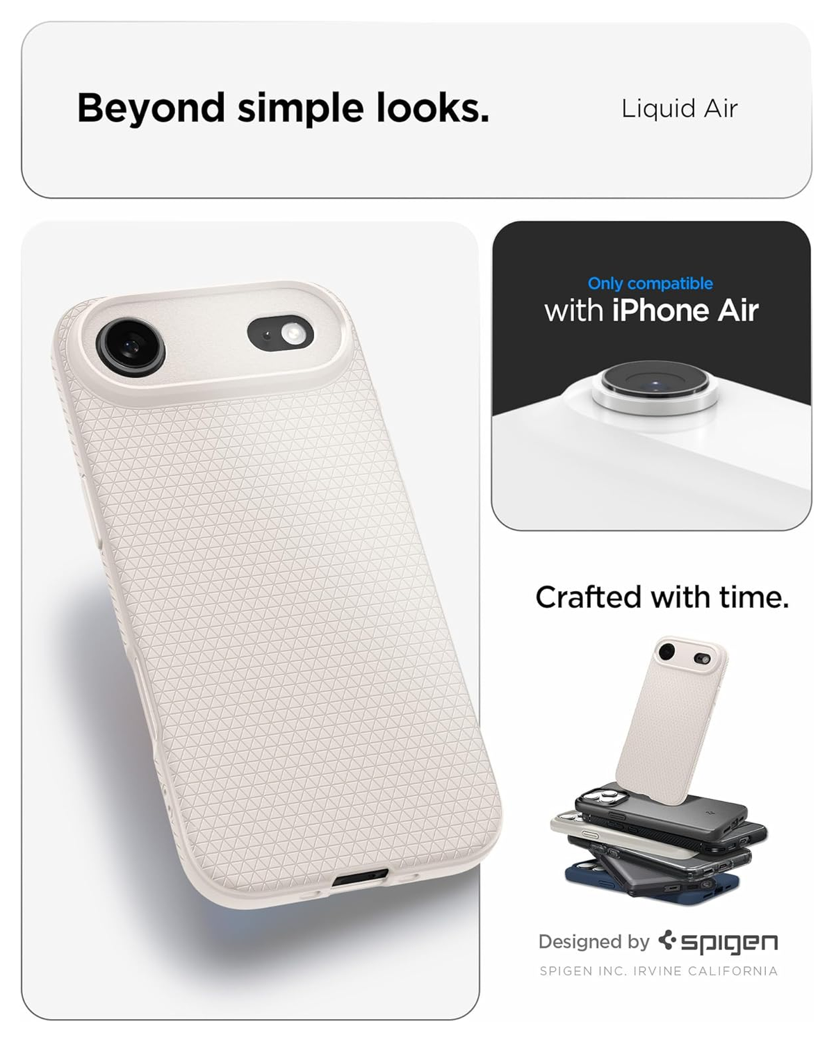 Spigen Liquid Air Apple iPhone Air Hoesje Back Cover Titanium afbeelding 2