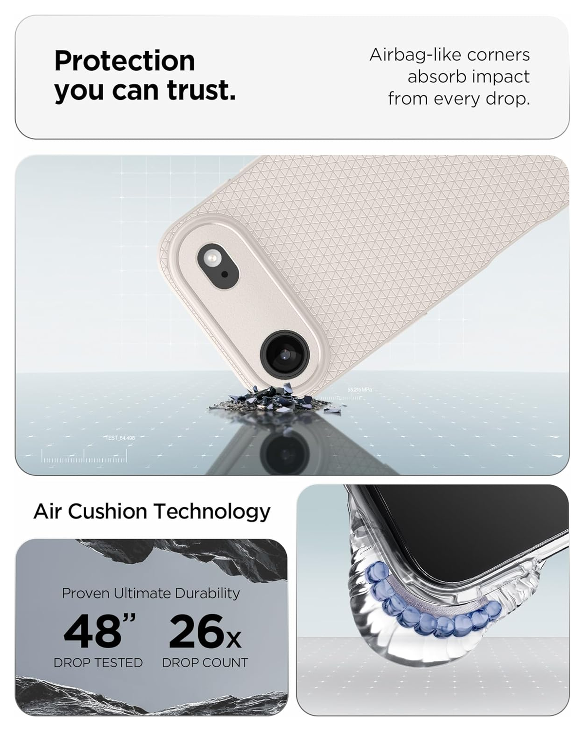 Spigen Liquid Air Apple iPhone Air Hoesje Back Cover Titanium afbeelding 3
