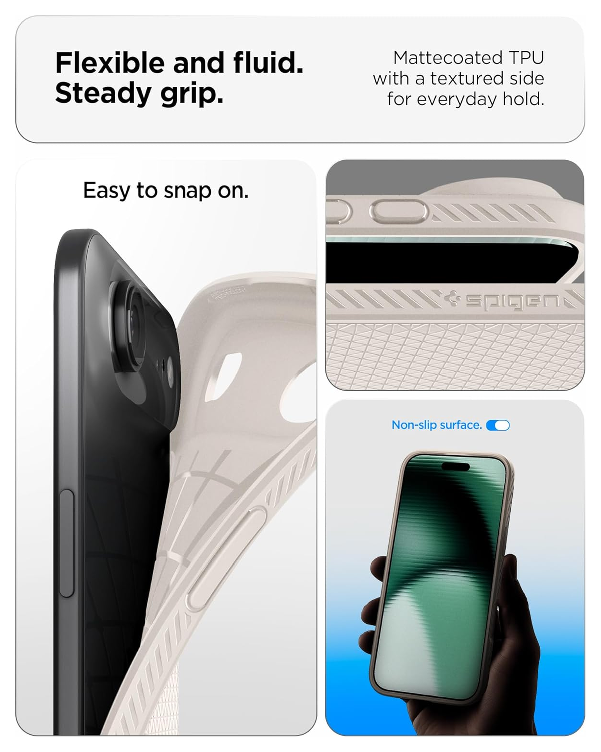 Spigen Liquid Air Apple iPhone Air Hoesje Back Cover Titanium afbeelding 4