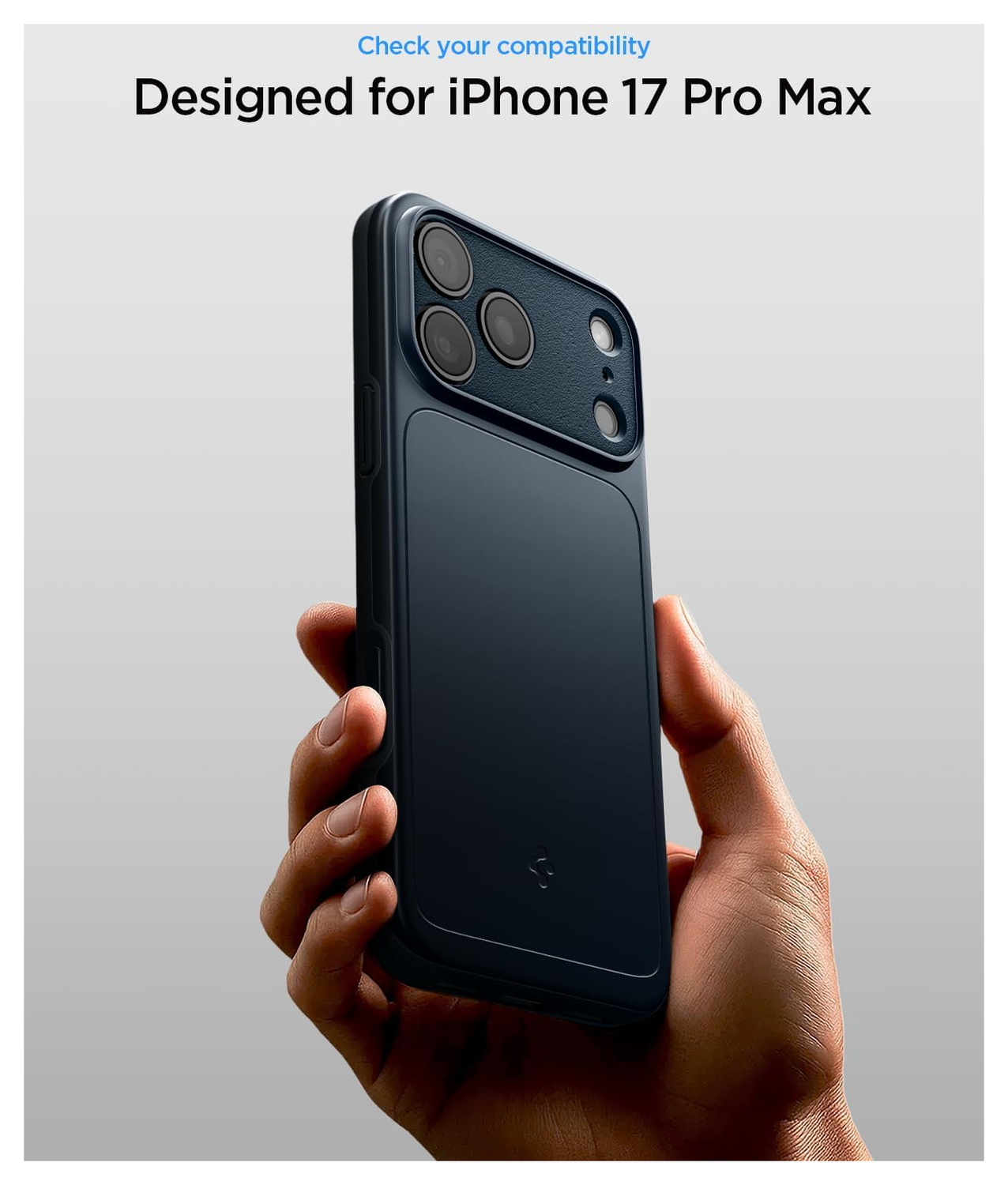 Spigen Thin Fit MagFit iPhone 17 Pro Max Hoesje MagSafe Metal Slate afbeelding 2