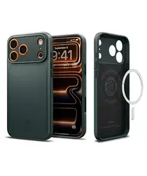 Spigen Thin Fit MagFit iPhone 17 Pro Hoesje MagSafe Back Cover Groen afbeelding