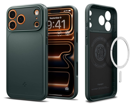 Spigen Thin Fit MagFit iPhone 17 Pro Hoesje MagSafe Back Cover Groen afbeelding