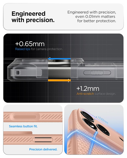 Spigen Liquid Air Apple iPhone 17 Pro Max Hoesje Back Cover Roze Titanium afbeelding 7